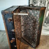 Old cabin trunk, suitcase. height 103cm