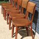 Série de 6 chaises bistrot foncées 1940