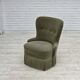 1970s, Danish armchair, green furniture velour.