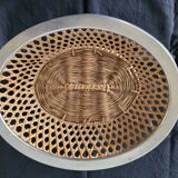 Braided wicker bread basket