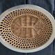 Braided wicker bread basket