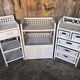 Lot 3 meubles commodes rotin blanc vintage