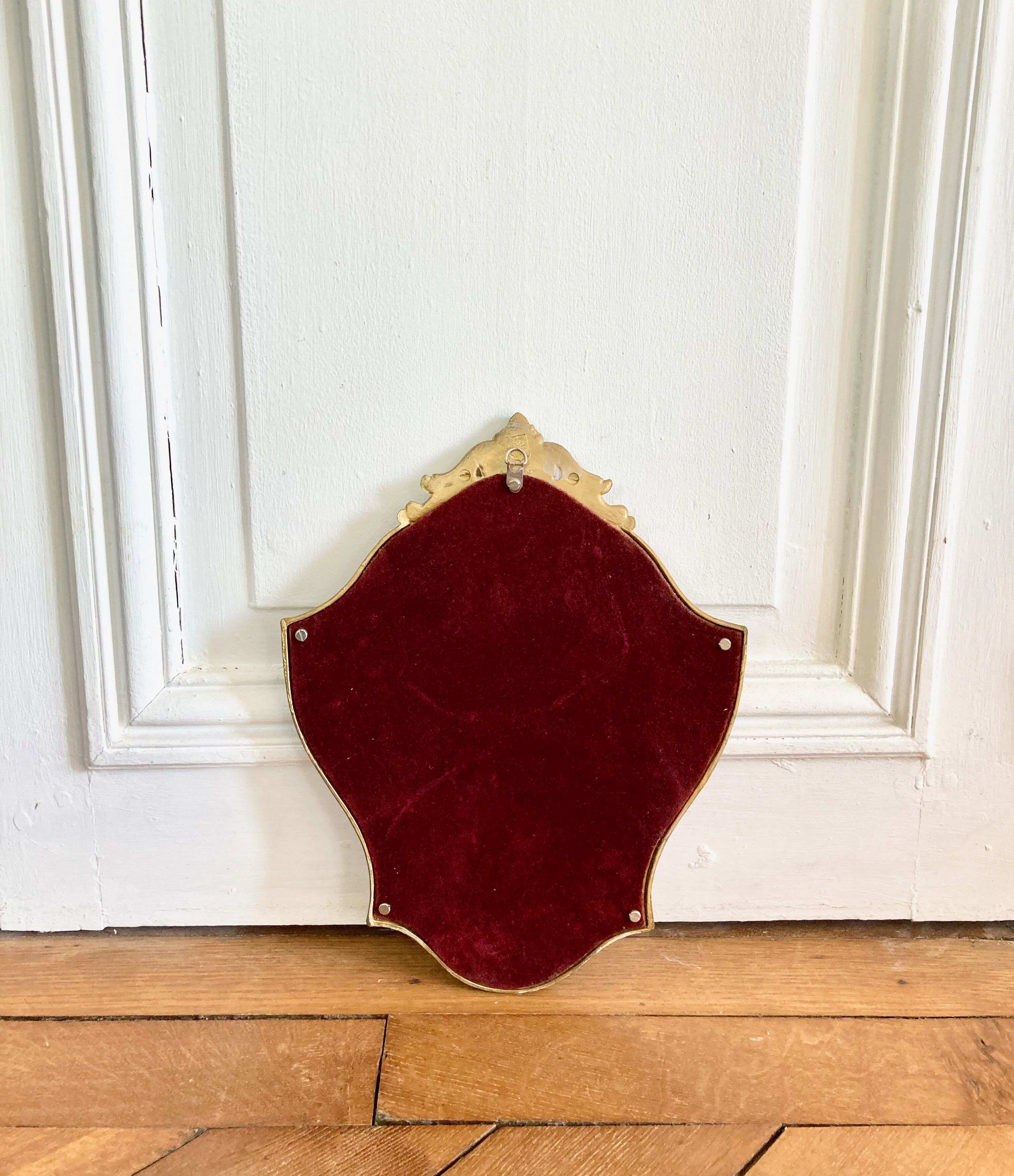 Golden mirror baroque style 35x28 cm