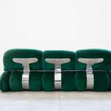 Living room, 2 armchairs and 3-seater sofa, OKAY model, Adriano Piazzesi, 1970