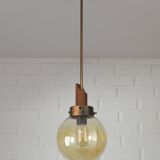 Vintage pendant light set of 2 rustic copper hanging lamps Yugoslavia 1970