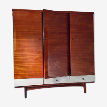 Vintage cabinet 60s varnished wood