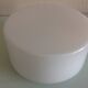 Round ceiling lamp in white opaline / vintage 60s-70s