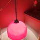 Vintage hanging lamp in red opaline of the 50/60