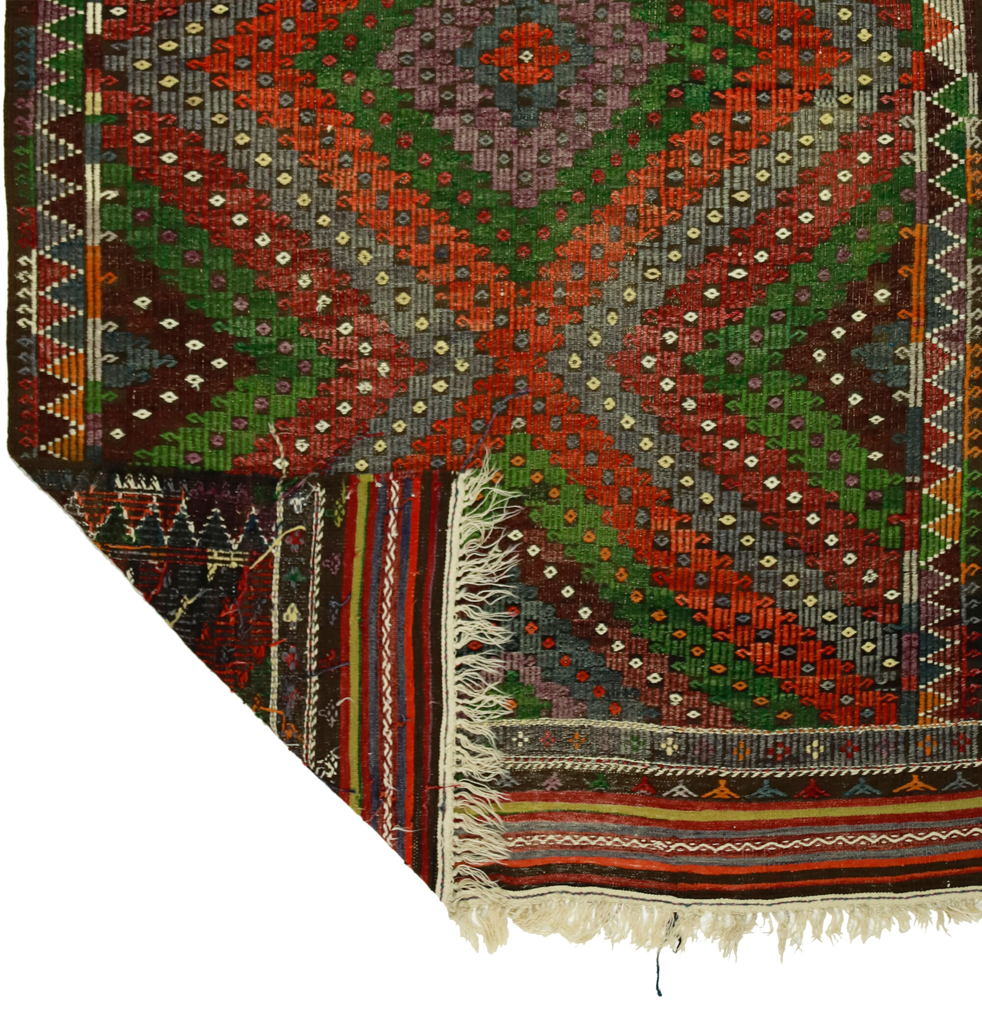 Anatolian handmade kilim rug 295 cm x 170 cm