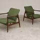 Pair of green GMF 64 armchairs by
Edmund Homa, Poland, 1960s