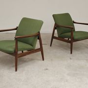 Paire de fauteuils vert GMF 64 par
Edmund Homa, Pologne 1960
