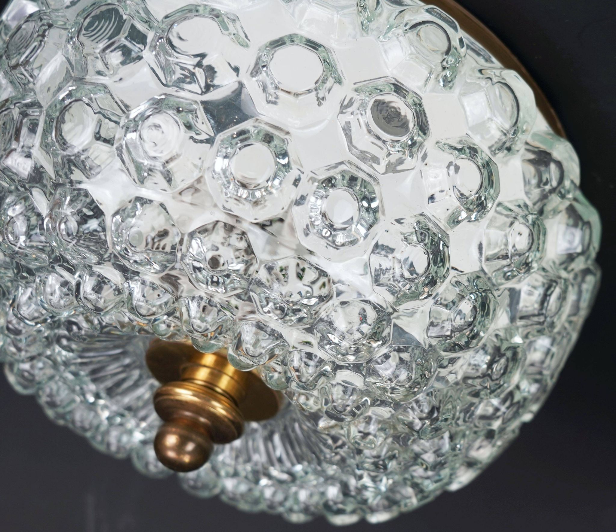 vintage limburg bubble glass ceiling LAMP model A 637 flush mount 1970s