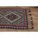 1970s Vintage Turkish Oushak Handmade Wool Cotton Pink Runner Rug 83x276