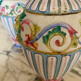 Pair of biscuit vases