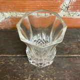 Ancient crystal d'arques vase model longchamp médicis moulded glass vintage