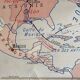 Vintage school map double-sided "South America / North America"