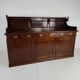 Early 20th-century English mahogany dresser / sideboard – brass campaign hardware