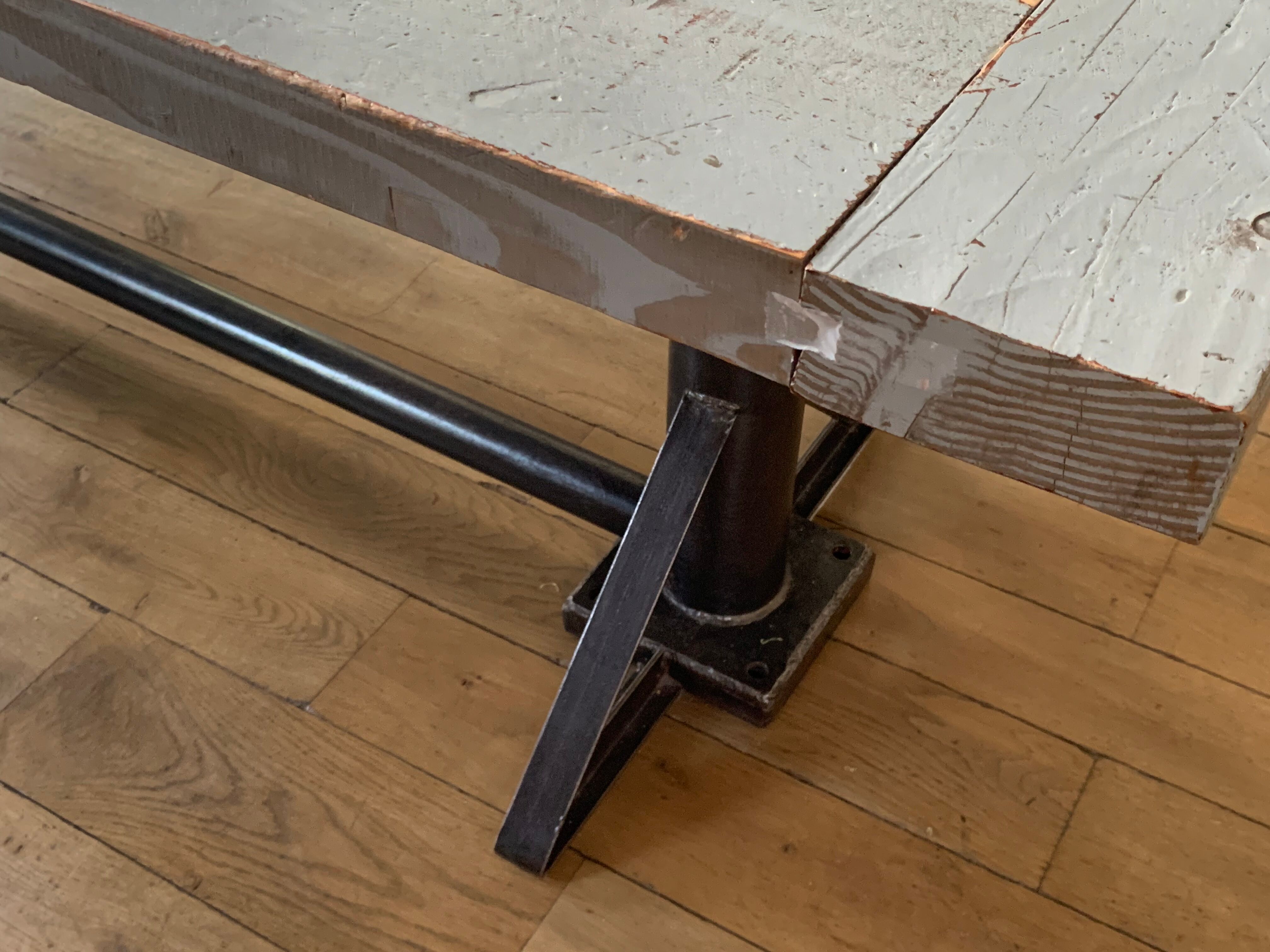 Industrial table for 10/12 people authentic