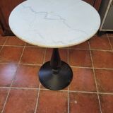 Gueridon bistro base cast iron marble top