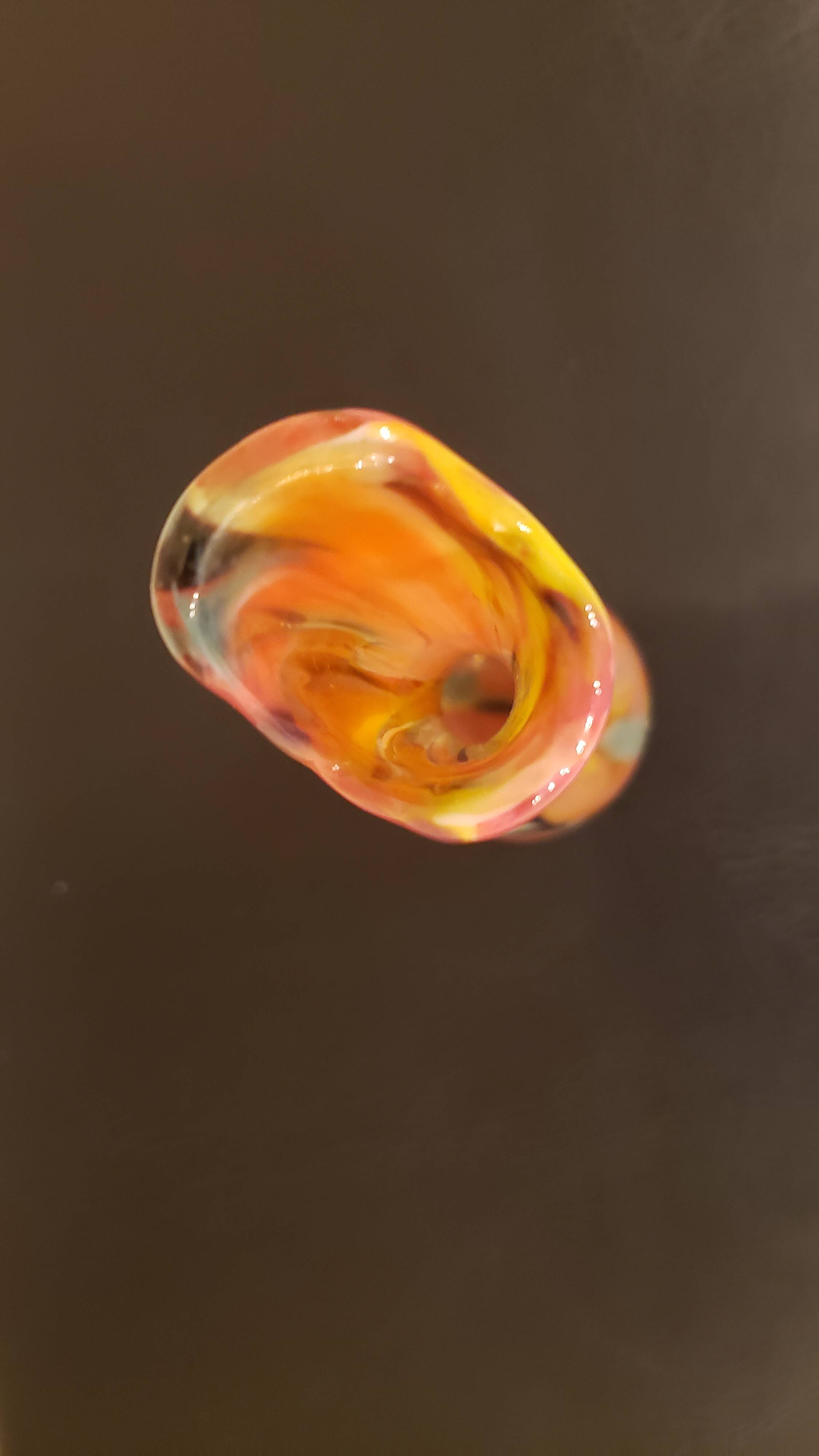 Blown glass soliflore with vibrant colors