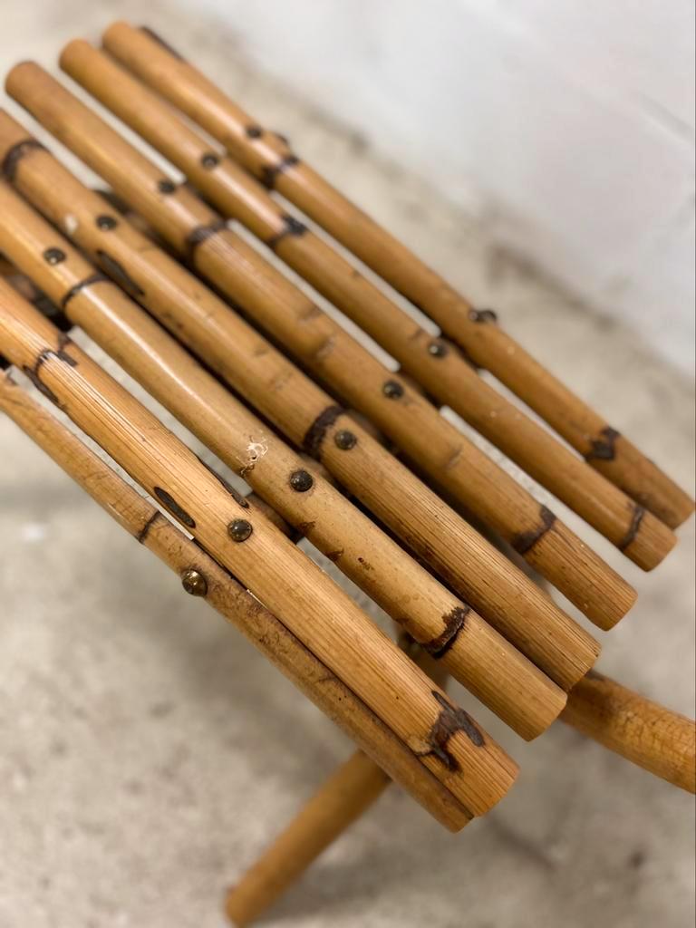 Vintage bamboo plant table