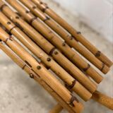 Vintage bamboo plant table