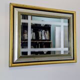 Antique mirror with a gold frame, classic elegance 49 x 38 cm