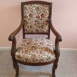 Wooden armchair and fabric