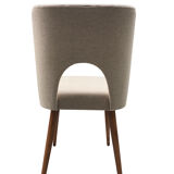 Beige Wool Shell Dining Chair by Lesniewski for Słupskie Fabryki Mebli, 1962