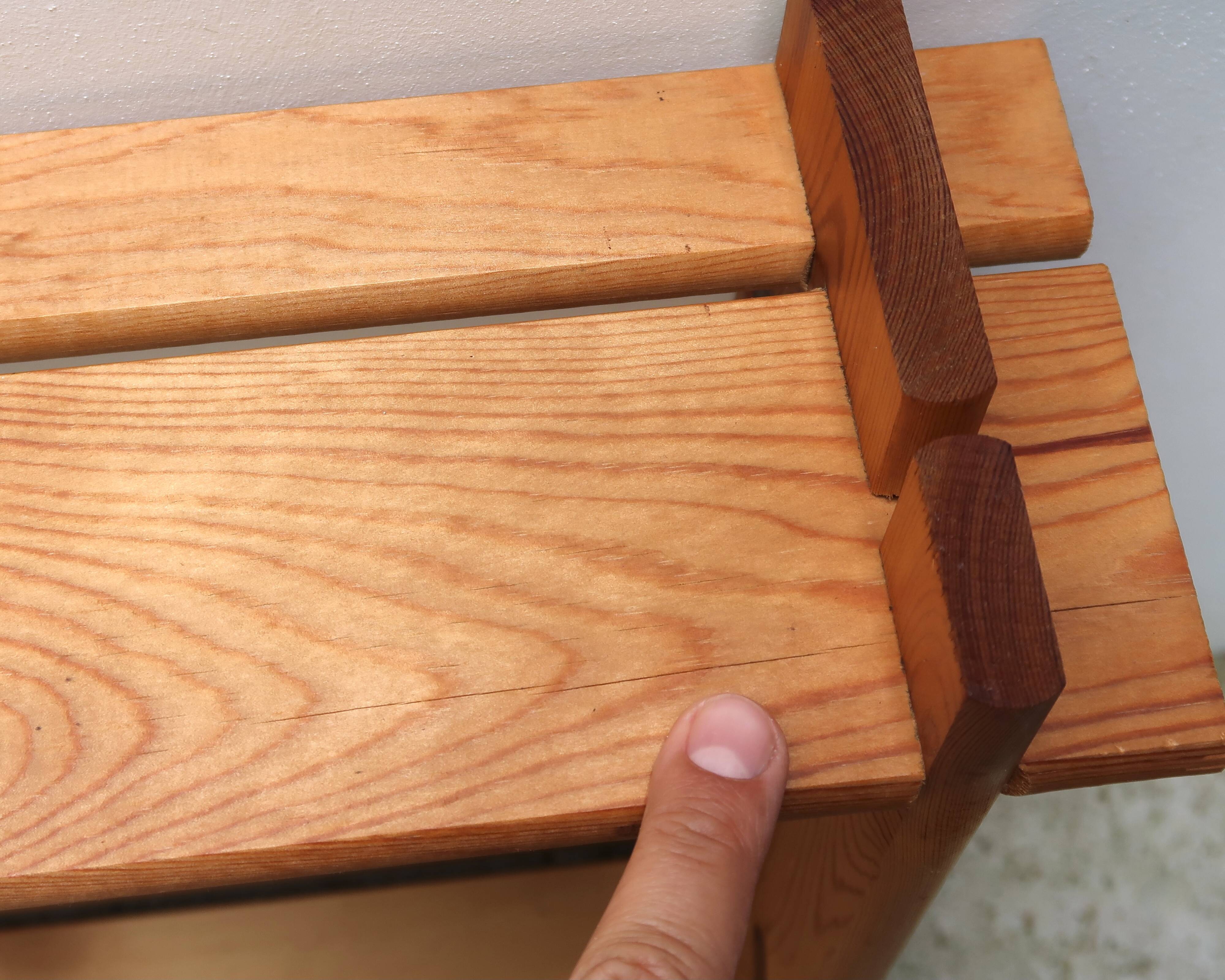 Pine wall shelf Maison Regain, 1970s