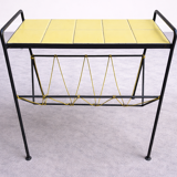 Vintage magazine rack with tray – 60s/70s style