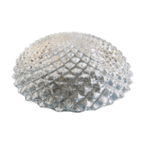 Round ceiling light in chiseled glass