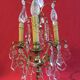 Pair of crystal tassels with bronze frame