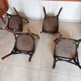 4 dark Luterma bistro chairs, sanded. Painting possible.