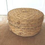 Round case in rattan 60s