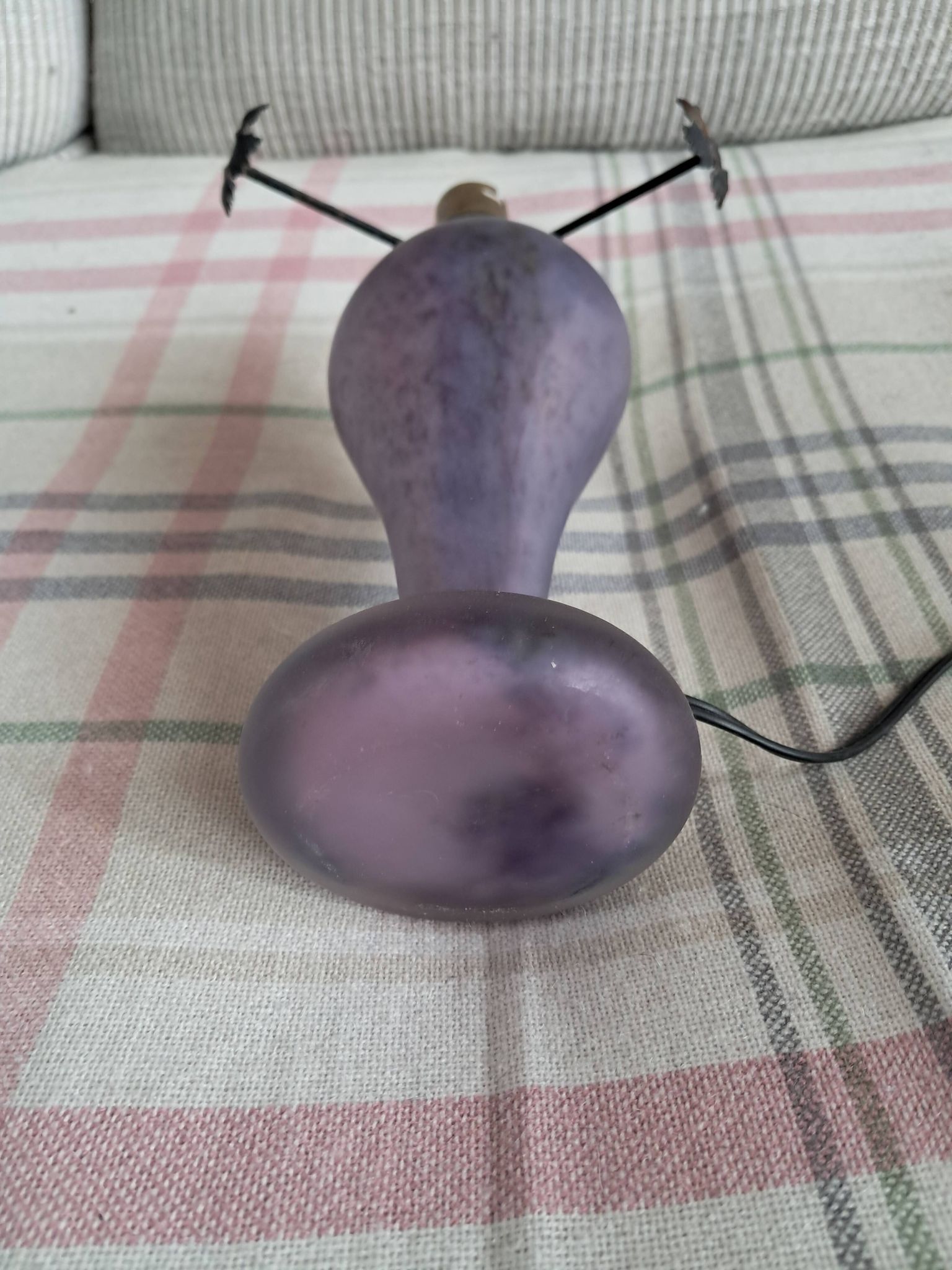 Lampe vintage en pâte de verre