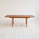 Scandinavian extendable teak and oak dining table 1960s