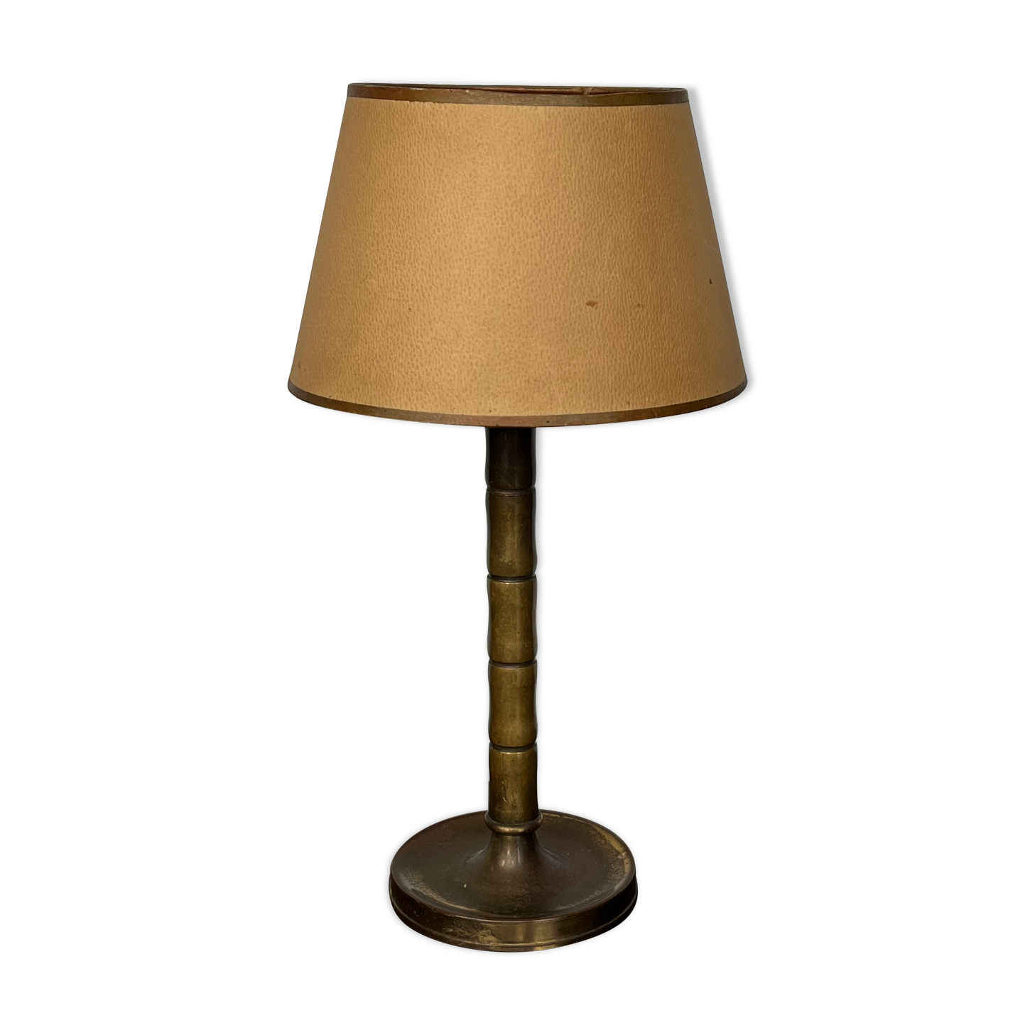 Bamboo brass lamp from the 50s