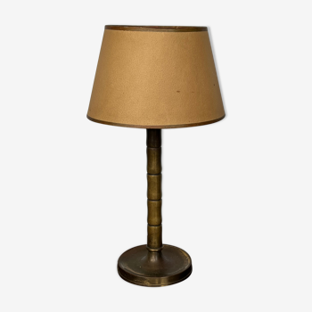 Lampe bambou en laiton des années 50