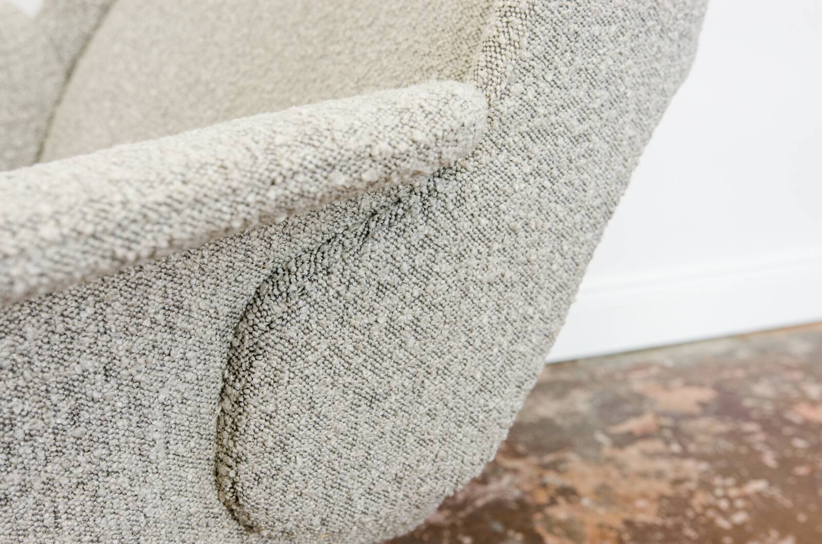 Customizable Large Plywood Swivel Lounge Chair, 1970s,