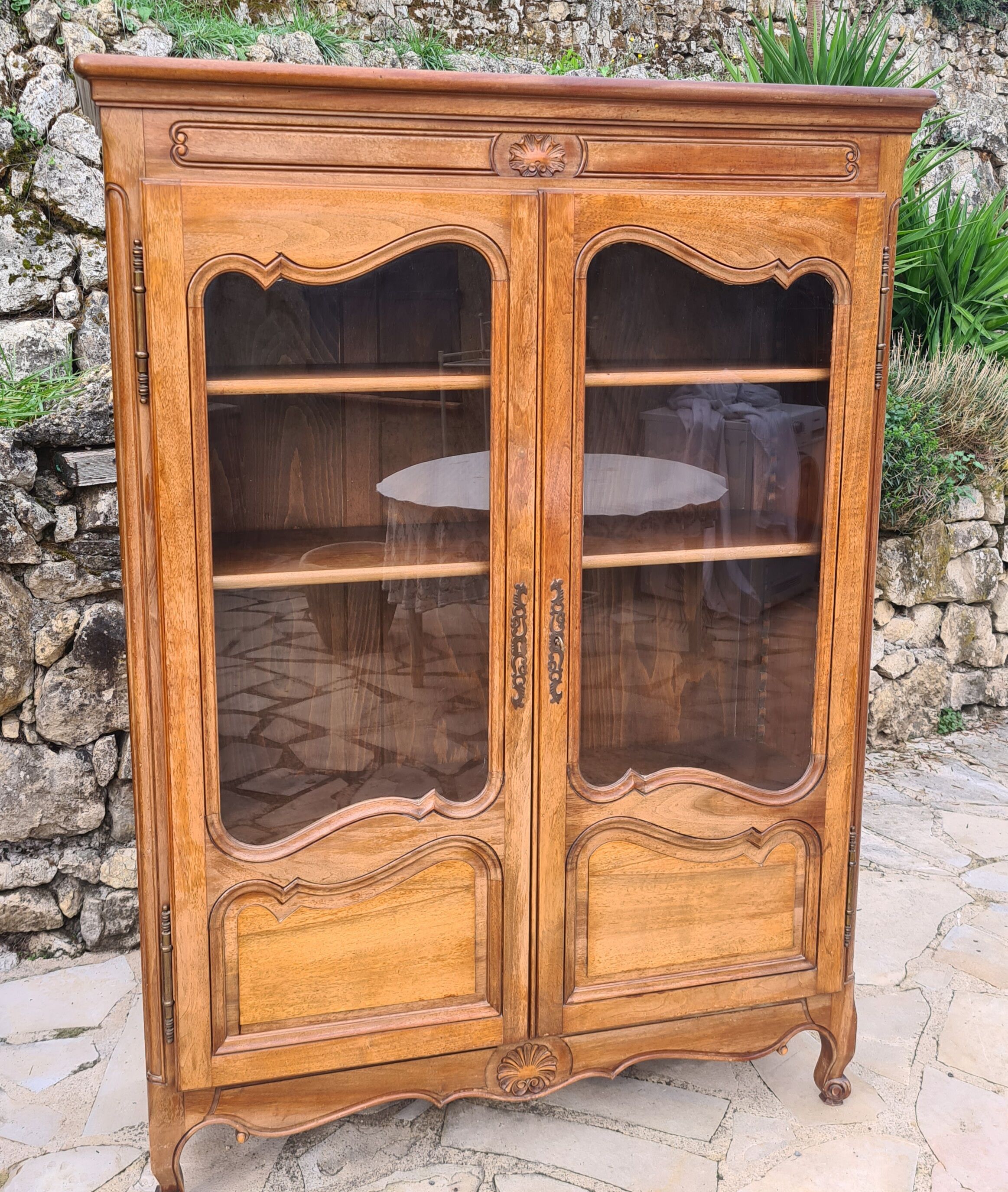 Small library with glass doors Louis XV style XX EME century