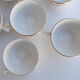 Lot of 10 Sarreguemines cups and saucers.
