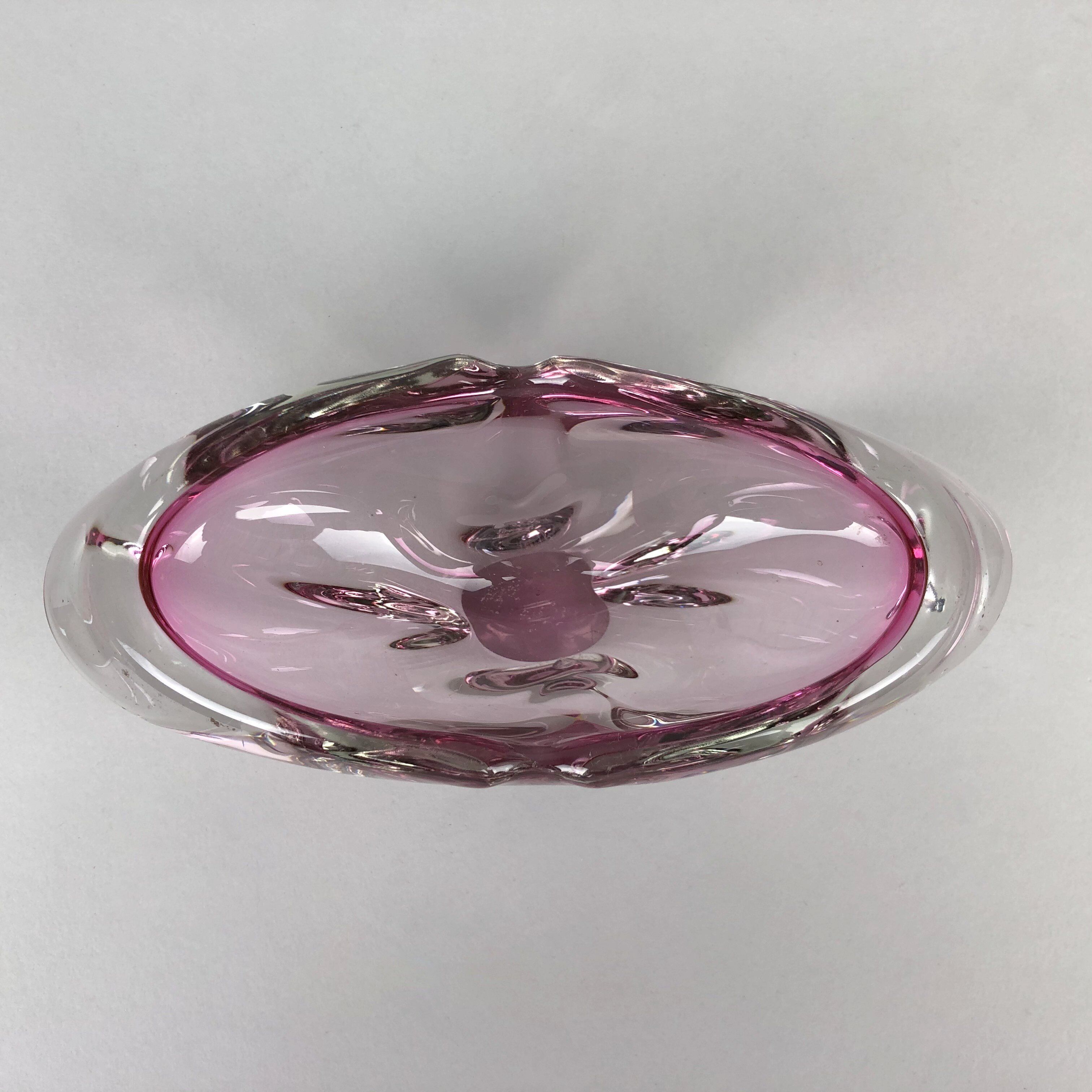 Vintage Art Glass Ashtray from Czechoslovakia, 1960's