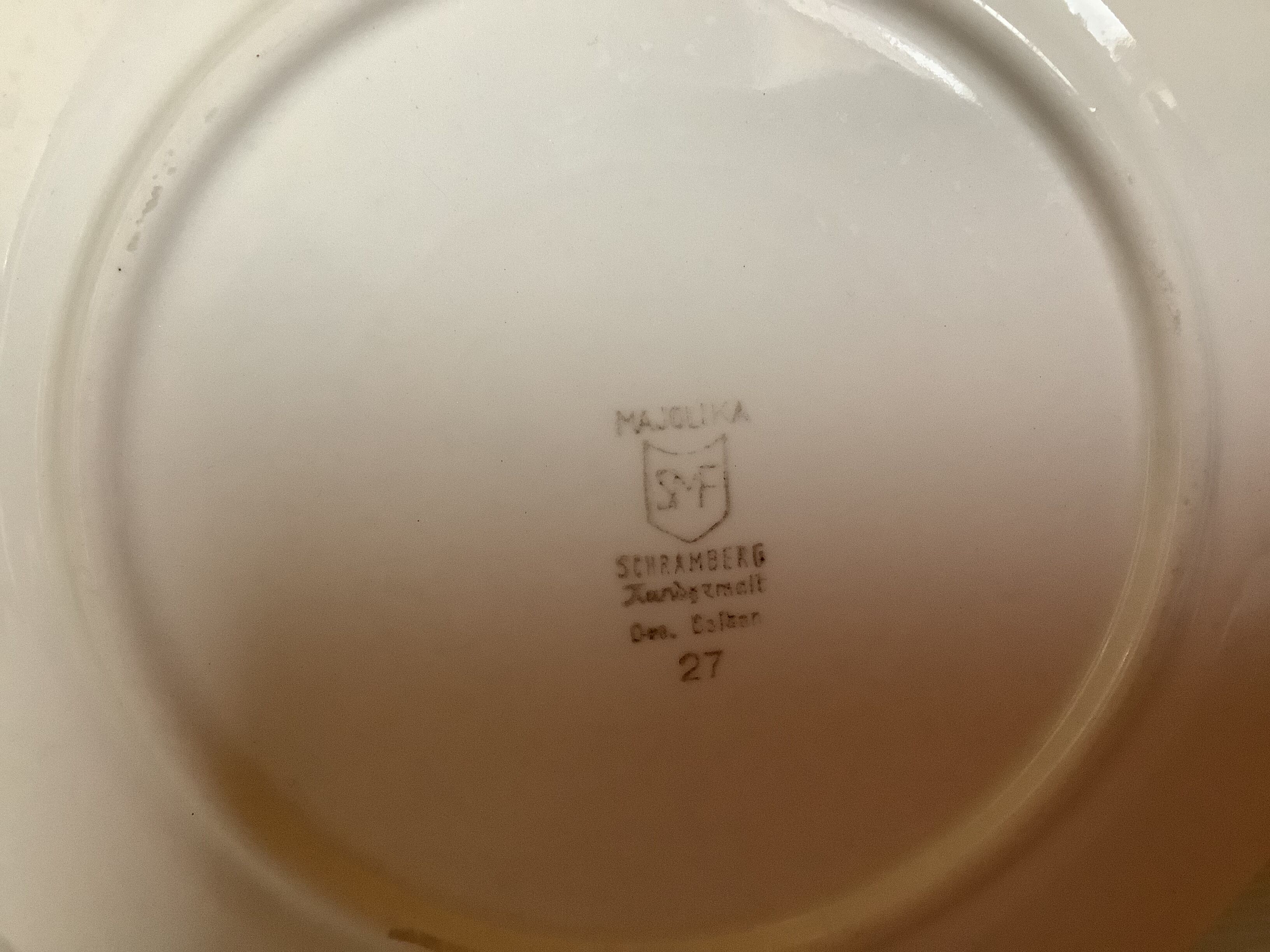 Bell butter tray majolika schramberg