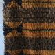 Large Scandinavian brown wool rya rug | Sweden | 1960s