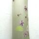 Large vase art nouveau opaque glass emaille legras: violet seedlings