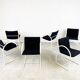 Postmodern cirkel dining chairs by Metaform, 1980s, Set of 6