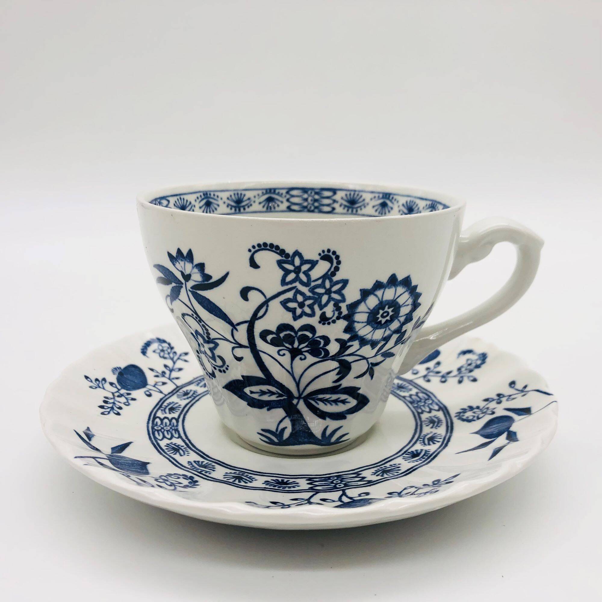 Service à café, J & G Meakin Classic White Blue Nordic.