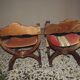 Paire de fauteuils " Dagobert" de style néo gothique
