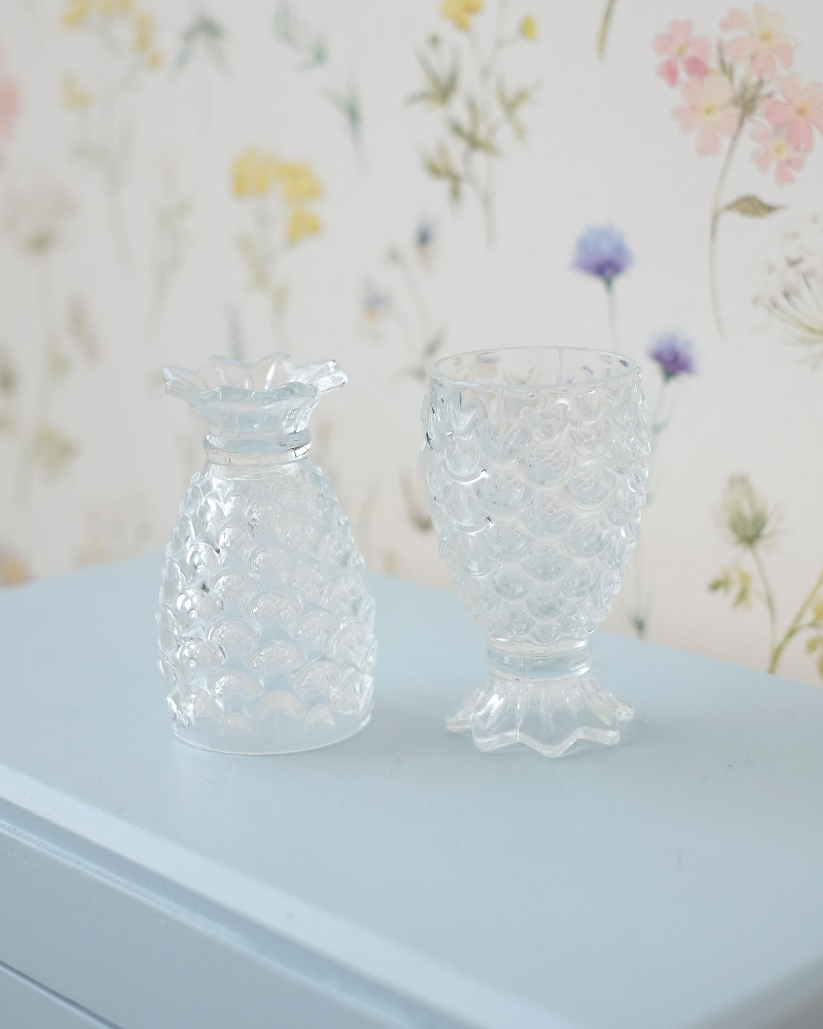 6 verres ananas vintage